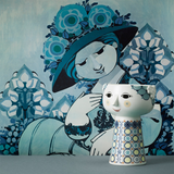 Bjørn Wiinblad Ceramic Eva Vase Blue