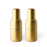 Audo Bottle Grinder 2 Pack Brushed Brass Walnut Lid