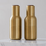 Audo Bottle Grinder 2 Pack Brushed Brass Walnut Lid