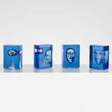 Kosta Boda Block Sculpture Azure Man