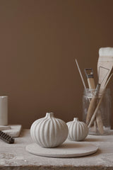 Lindform Bari Vase Light Sand Deep Lines Large