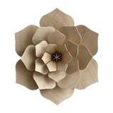 Lovi 15cm Flower Wall Decoration Natural Wood