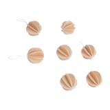 Lovi Original Bauble 3.5cm Natural Wood Set of 7