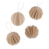 Lovi Original Bauble 6cm Natural Wood Set of 4