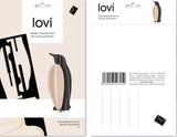 Lovi Penguin 10cm Black and Natural Wood