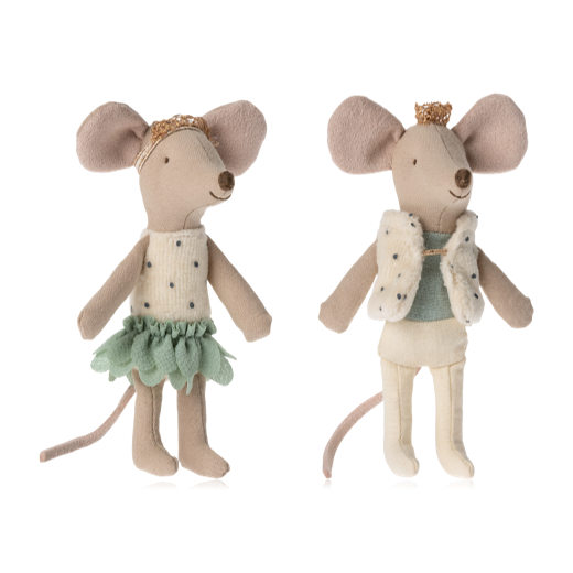 Maileg Royal Twins Mice Little Sister and Brother In Matchbox