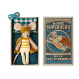 Maileg Little Brother Super Hero Mouse In Matchbox
