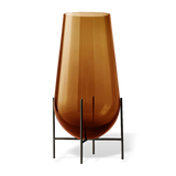 Audo Échasse Vase Amber and Bronzed Brass Small