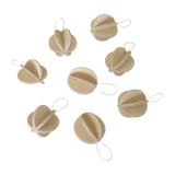 Lovi Set of 8 Mini Baubles Natural Wood