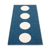 Pappelina Vera Rug Ocean Blue & Vanilla 70 x 150 cm