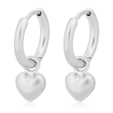 Pernille Corydon Heart Huggies Silver