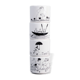 Pluto Set of 4 Ceramic Moomin Egg Cups Black & White