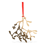 Pluto Hanging Christmas Decoration Gold Mistletoe