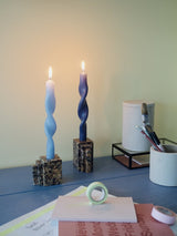 Broste Set of 2 Twisted Candles Linen