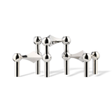 Stoff Nagel Candle Holder Chrome 3 Pack