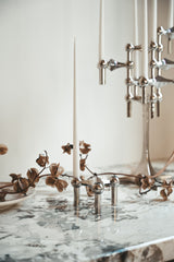 Stoff Nagel Candle Holder Chrome