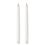 Uyuni Lighting LED Taper Candle  2 Pack  2.3 x 25cm White