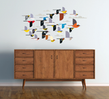 Charley Harper Flock of Birds Wall Stickers