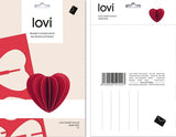 Lovi Heart 4.5cm Dark Red
