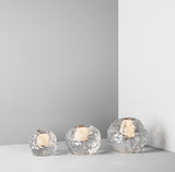 Kosta Boda Snowball Votive Set of 3