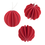 Lovi Original Bauble 8cm Red Set of 3