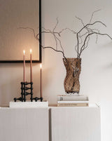 Stoff Nagel Candle Holder Matte Black 3 Pack