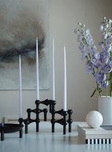 Stoff Nagel Candle Holder Matte Black 3 Pack