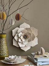 Lovi 34cm Flower Wall Decoration Natural Wood