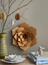 Lovi 34cm Flower Wall Decoration Cinnamon Brown