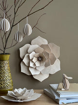 Lovi 24cm Flower Wall Decoration Natural Wood