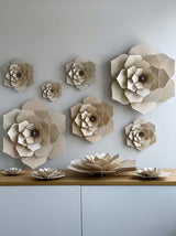 Lovi 24cm Flower Wall Decoration Natural Wood