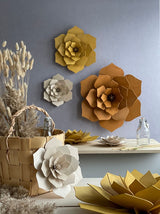 Lovi 34cm Flower Wall Decoration Honey Yellow