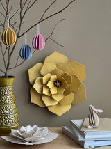 Lovi 24cm Flower Wall Decoration Honey Yellow