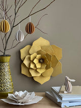 Lovi 15cm Flower Wall Decoration Honey Yellow
