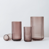 Lyngby Mouth Blown Glass Vase Dark Pink 15cm