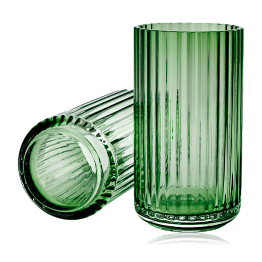 Lyngby Mouth Blown Glass Vase Copenhagen Green 15cm