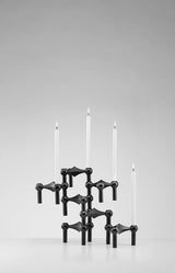 Stoff Nagel Candle Holder Matte Black 3 Pack