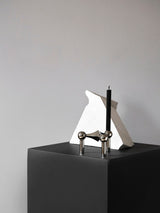 Stoff Nagel Candle Holder Chrome