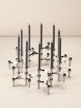 Stoff Nagel Candle Holder Chrome 3 Pack
