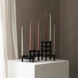 Stoff Nagel Taper Candle Dusty Rose Box of 6