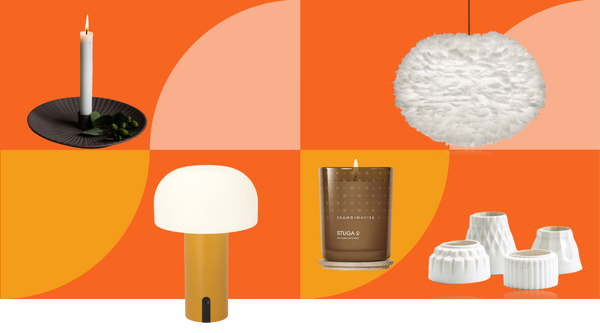 Cosy autumn lighting collection featuring candles, LED lamps and candleholders - Nordic hygge essentials from The Scandinavian Shop