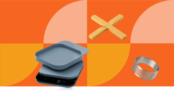 Collection of essential kitchen gadgets including measuring spoons, scales and kitchen tools - Nordic kitchenware from The Scandinavian Shop