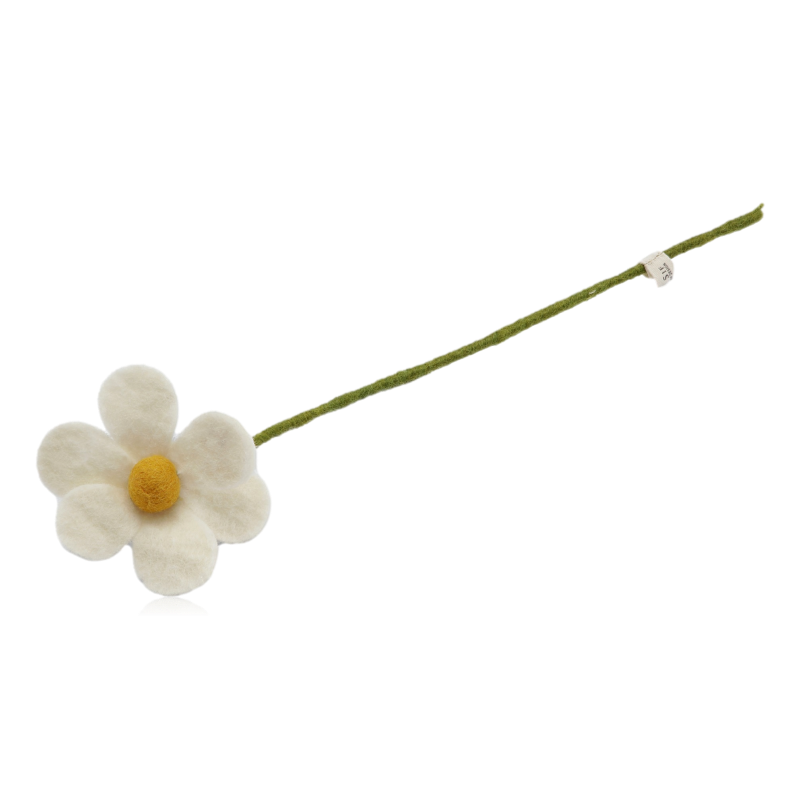 Gry & Sif Simple Felt Flower White 30cm