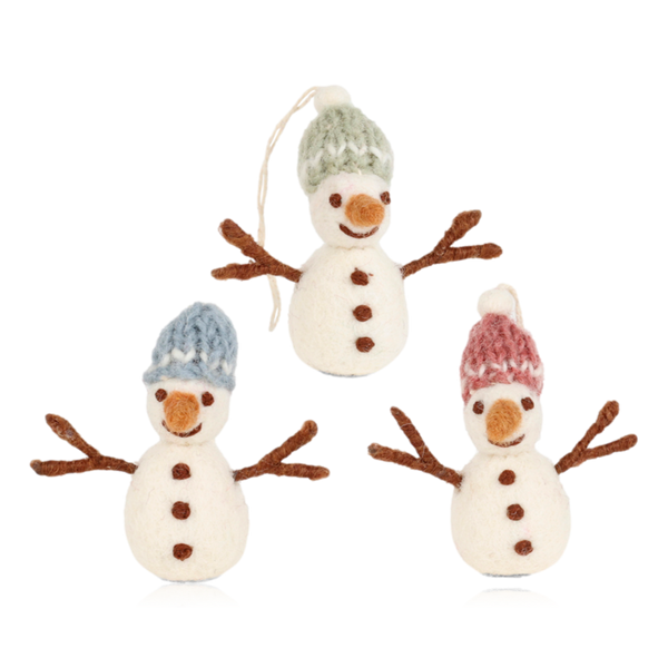 Gry & Sif Felt Snowman Set of 3