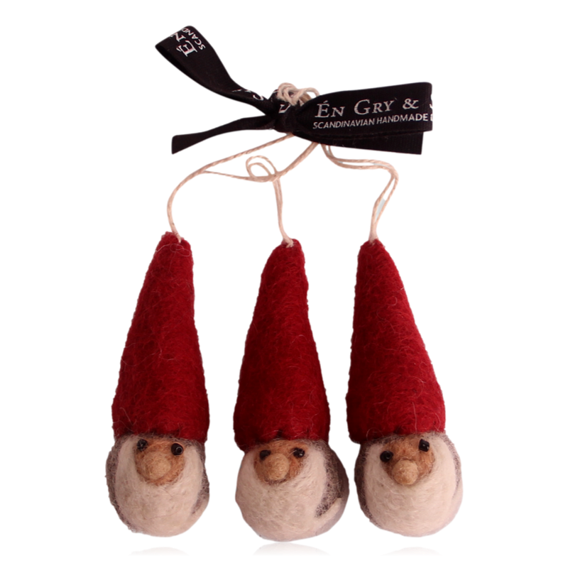 Gry & Sif Set Of 3 Felt Gnomes