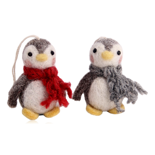 Gry & Sif Set of 3 Felt Baby Penguin Decorations