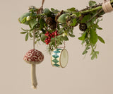 Maileg Mushroom Ornament Winter Flower Red