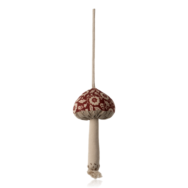 Maileg Mushroom Ornament Winter Flower Red