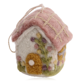 Gry & Sif Hanging Felt House Pink