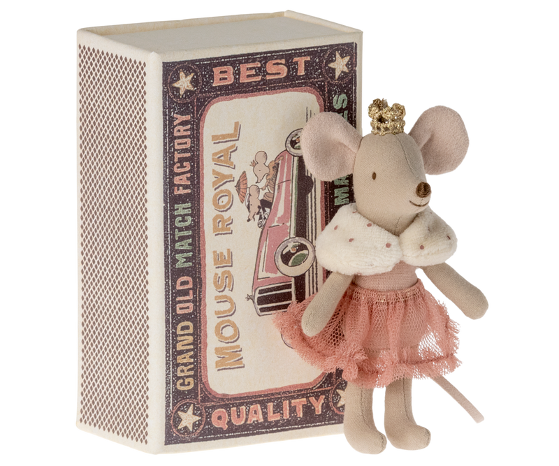 Maileg Princess Mouse Little Sister In Matchbox